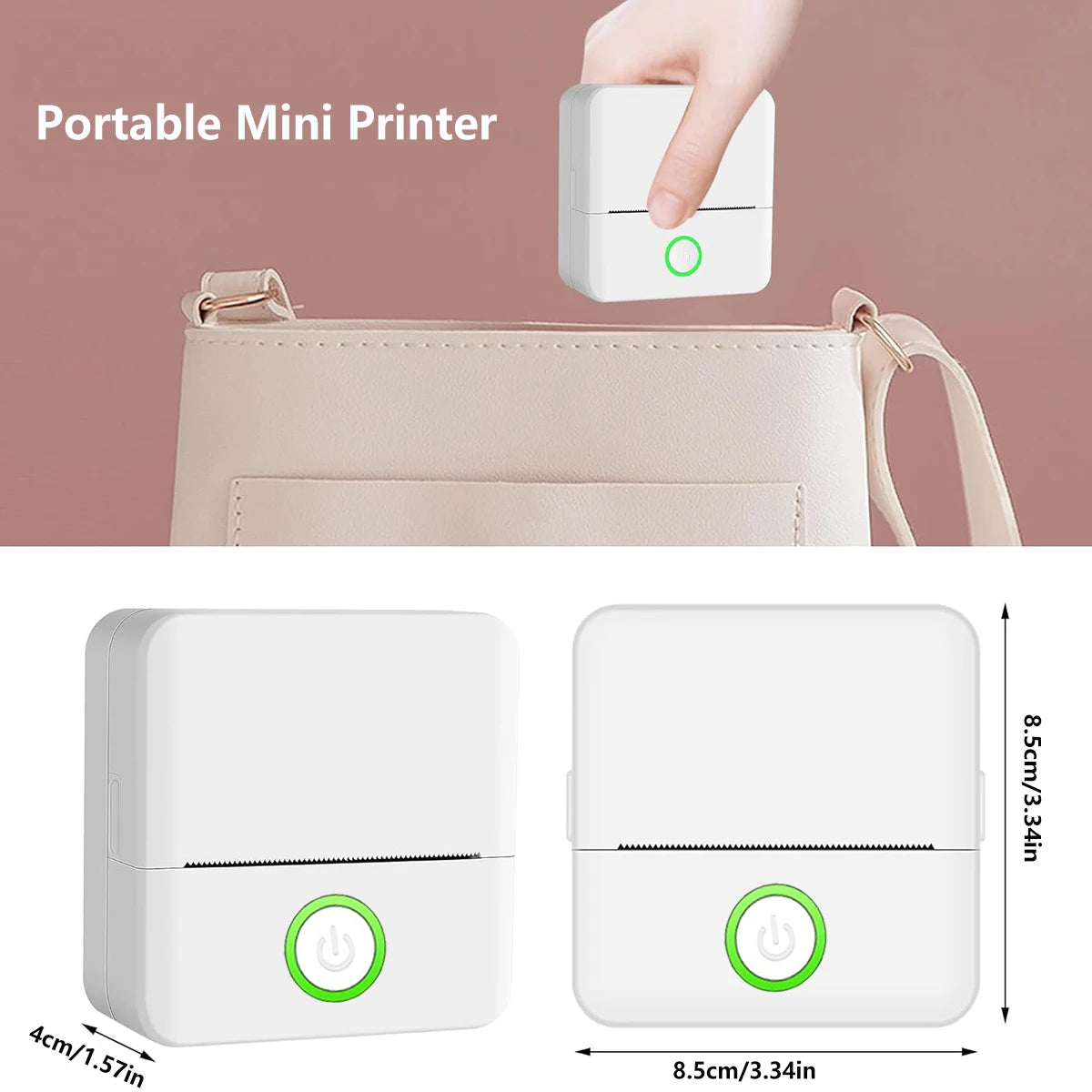 Mini Inkless Sticker Printer - Portable Thermal Photo & Label Maker