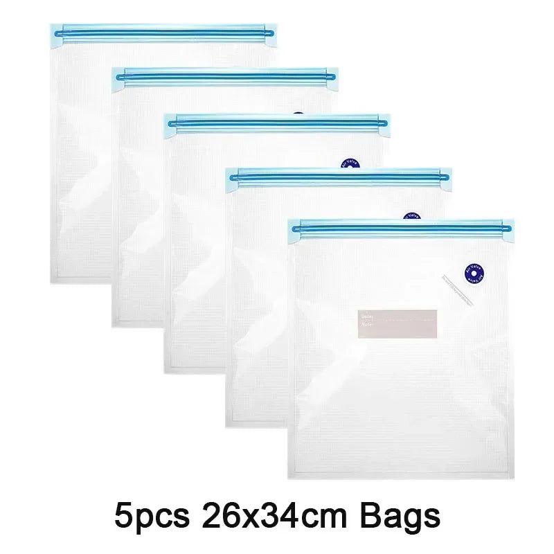 Vacuum Sealer Bags Set: Reusable, Electric Pump, Sous Vide Ready - BPA Free