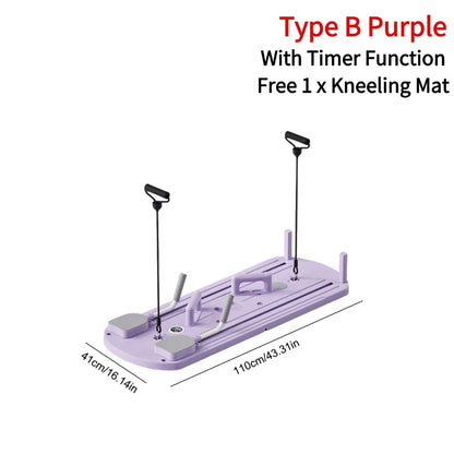 Abdominal Exercise Board: Automatic Rebound, Leg & Arm Toner, Pilates Reformer Set