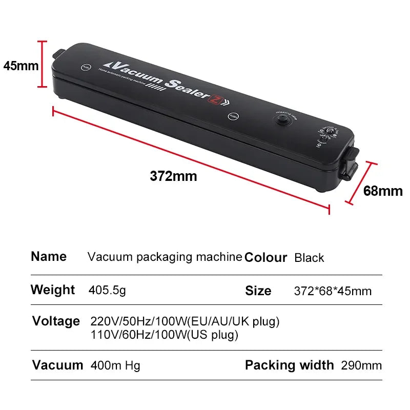 Automatic Food Vacuum Sealer: Portable Household Machine - Keep Food Fresh Longer