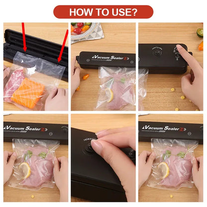 Automatic Food Vacuum Sealer: Portable Household Machine - Keep Food Fresh Longer