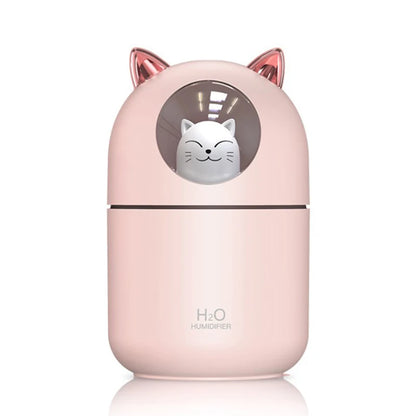 300ml Cat Humidifier: Ultra-Silent, Cool Mist, USB Powered - Perfect for Kids & Adults!