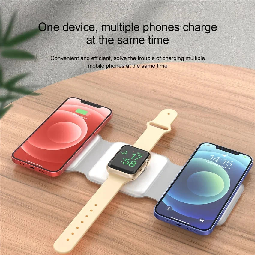 Magnetic 3-in-1 Wireless Charger - iPhone, Apple Watch, AirPods