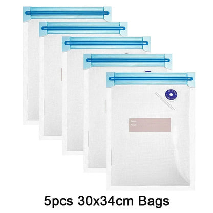 Vacuum Sealer Bags Set: Reusable, Electric Pump, Sous Vide Ready - BPA Free