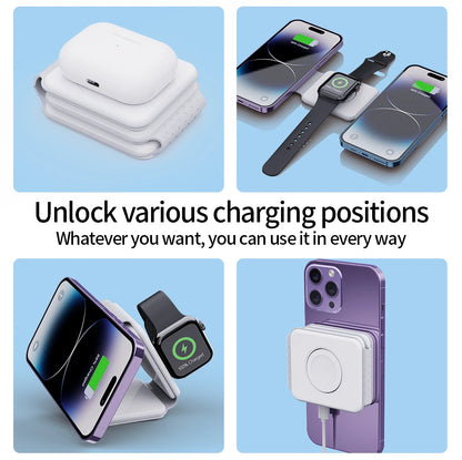 Magnetic 3-in-1 Wireless Charger - iPhone, Apple Watch, AirPods