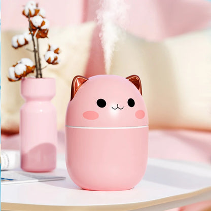 300ml Cat Humidifier: Ultra-Silent, Cool Mist, USB Powered - Perfect for Kids & Adults!