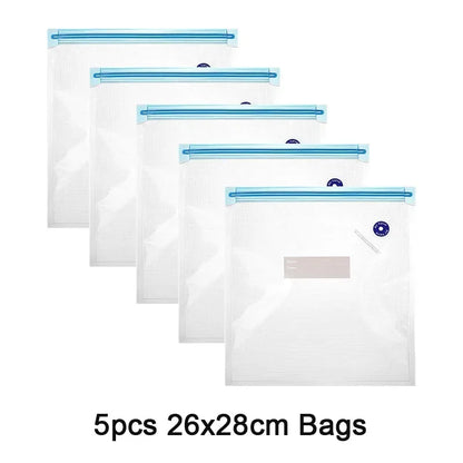 Vacuum Sealer Bags Set: Reusable, Electric Pump, Sous Vide Ready - BPA Free