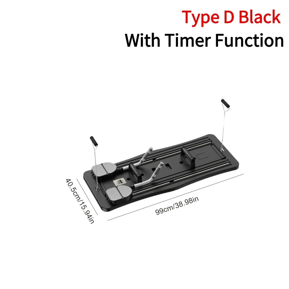 Abdominal Exercise Board: Automatic Rebound, Leg & Arm Toner, Pilates Reformer Set