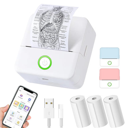 Mini Inkless Sticker Printer - Portable Thermal Photo & Label Maker