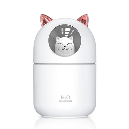 300ml Cat Humidifier: Ultra-Silent, Cool Mist, USB Powered - Perfect for Kids & Adults!