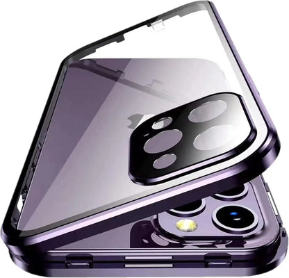 Double Glass Anti-Peep iPhone Case With Camera Lense Protection Cover