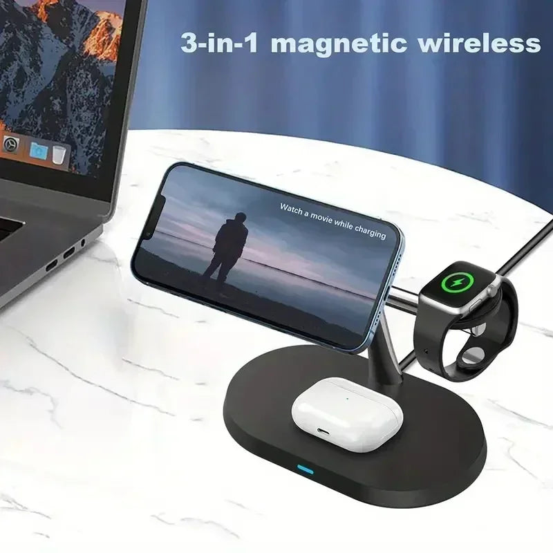 3-in-1 iPhone, Apple Watch, AirPods Charger