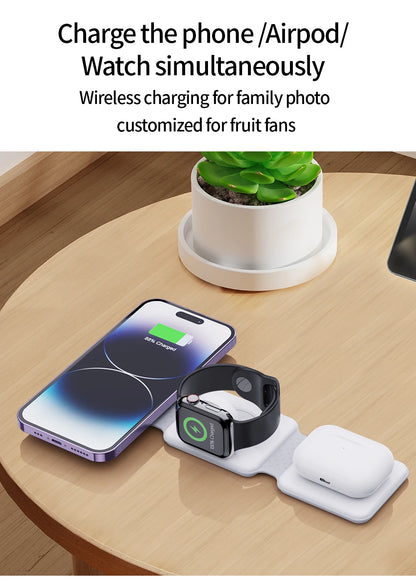 Magnetic 3-in-1 Wireless Charger - iPhone, Apple Watch, AirPods