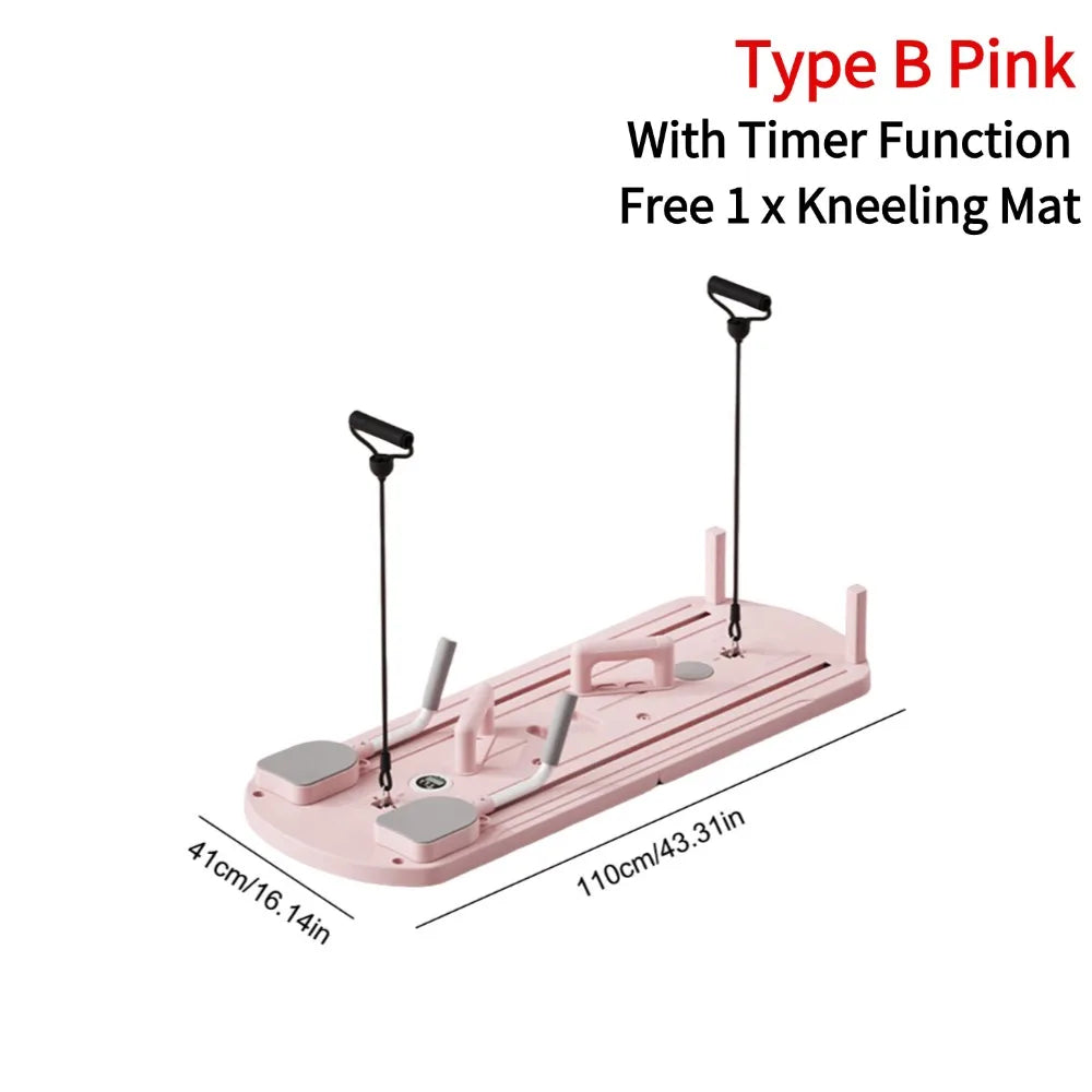 Abdominal Exercise Board: Automatic Rebound, Leg & Arm Toner, Pilates Reformer Set