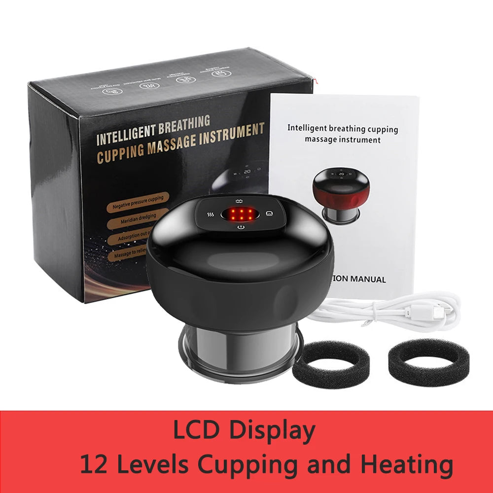 Electric Cupping Therapy Device: Vacuum Suction, Heating, Guasha - Relieve Muscle Fatigue & Pain