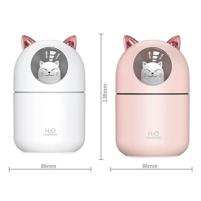 300ml Cat Humidifier: Ultra-Silent, Cool Mist, USB Powered - Perfect for Kids & Adults!