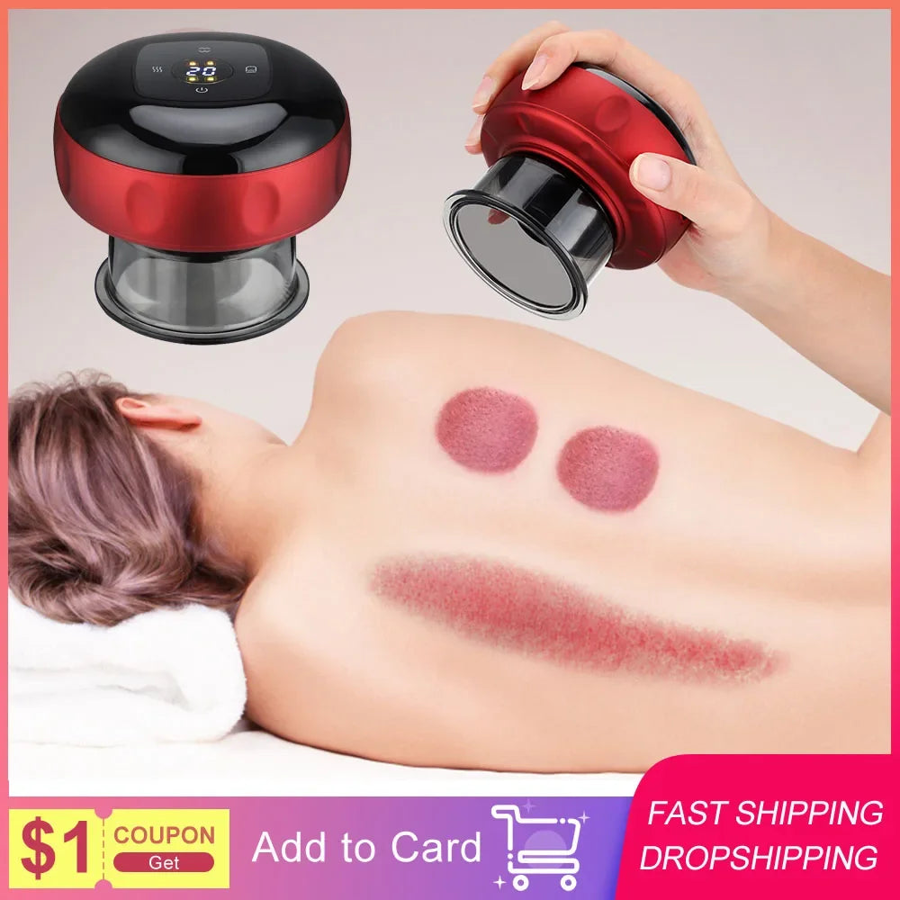 Electric Cupping Therapy Device: Vacuum Suction, Heating, Guasha - Relieve Muscle Fatigue & Pain