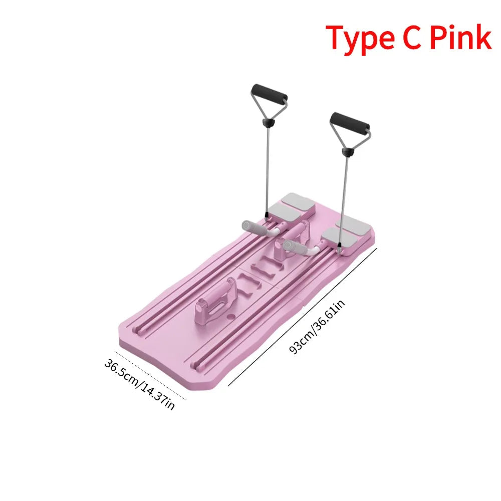 Abdominal Exercise Board: Automatic Rebound, Leg & Arm Toner, Pilates Reformer Set