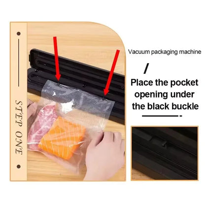 Automatic Food Vacuum Sealer: Portable Household Machine - Keep Food Fresh Longer