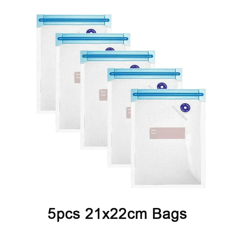 Vacuum Sealer Bags Set: Reusable, Electric Pump, Sous Vide Ready - BPA Free