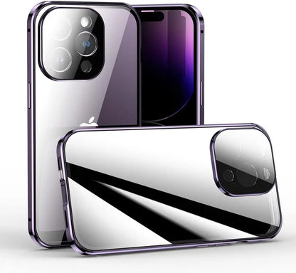 Double Glass Anti-Peep iPhone Case With Camera Lense Protection Cover