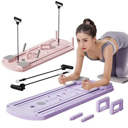 Abdominal Exercise Board: Automatic Rebound, Leg & Arm Toner, Pilates Reformer Set