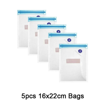 Vacuum Sealer Bags Set: Reusable, Electric Pump, Sous Vide Ready - BPA Free